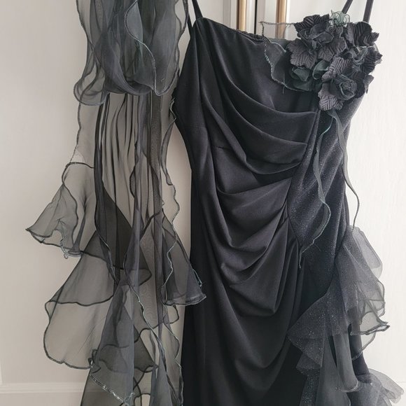 Black Galaxy Cosmo Evening Gown - Picture 2 of 3